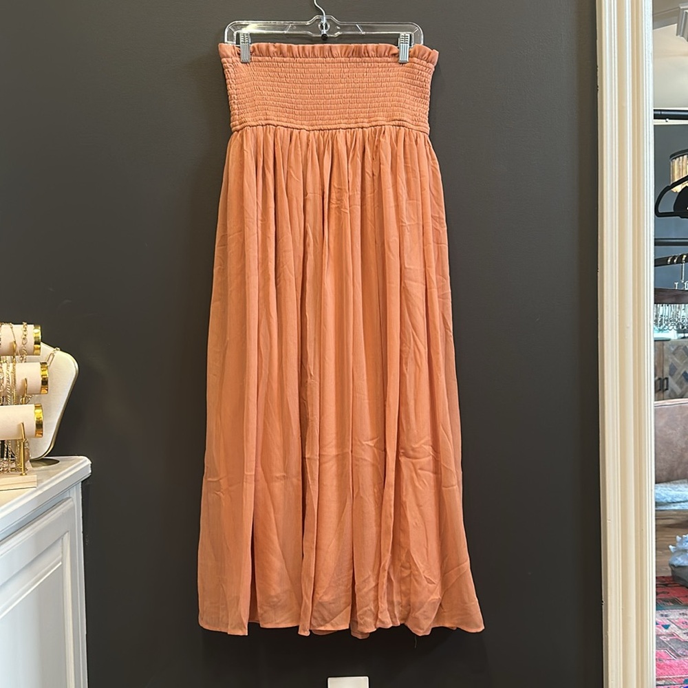 Anthropologie | BY ANTHROPOLOGIE SMOCKED SHEER MAXI SKIRT | Small | NWT - Picture 4 of 7